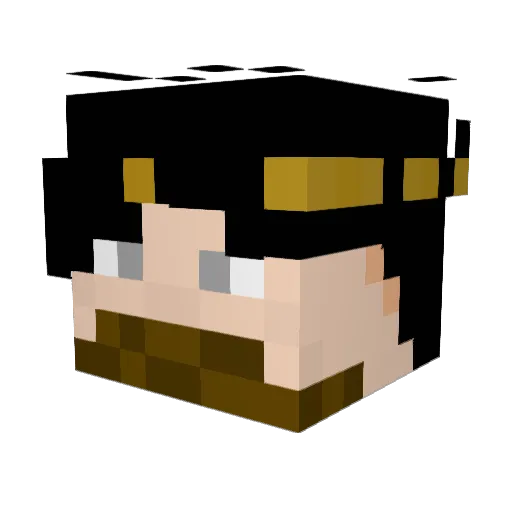 Lanogia Minecraft avatar head, 3D render