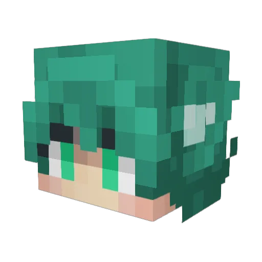 Lanoli Minecraft avatar head, 3D render