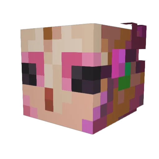 Lanostry Minecraft avatar head, 3D render