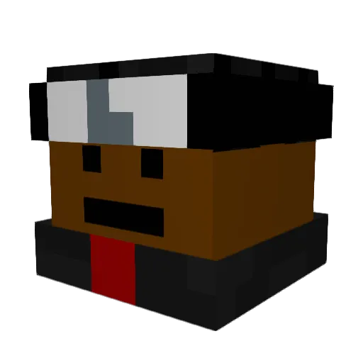 Lanoswego Minecraft avatar head, 3D render