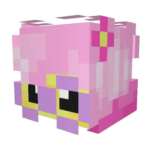 Lansra Minecraft avatar head, 3D render