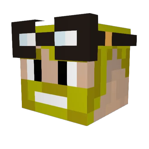 Lantas Minecraft avatar head, 3D render