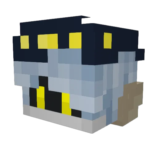 LanternX Minecraft avatar head, 3D render