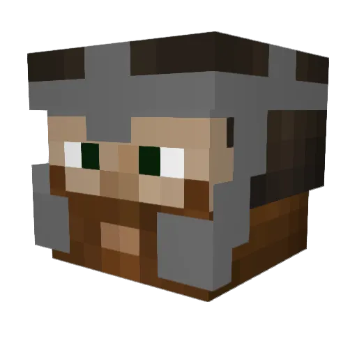 Lantheros Minecraft avatar head, 3D render
