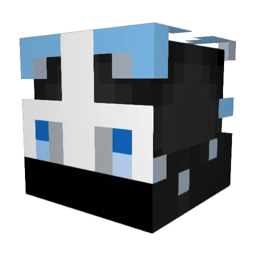 Lantoe Minecraft avatar head, 3D render