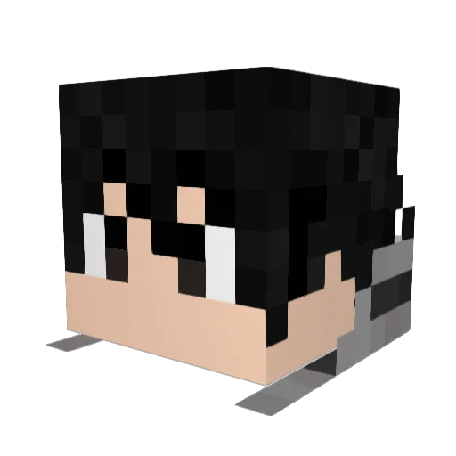 Lantrace Minecraft avatar head, 3D render