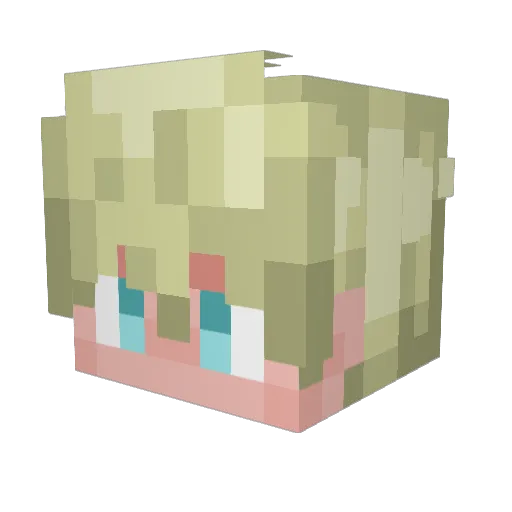 Lantrad Minecraft avatar head, 3D render