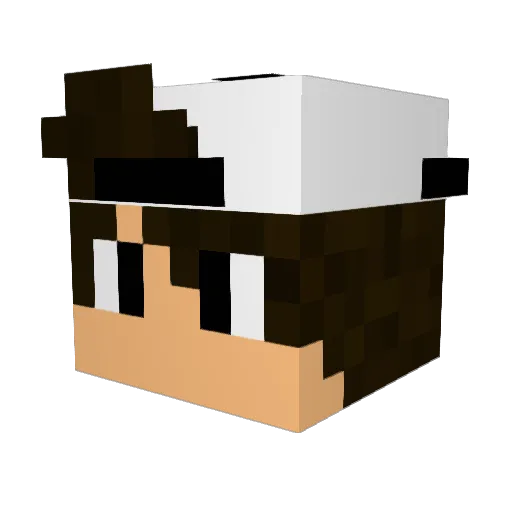 Lantrax Minecraft avatar head, 3D render