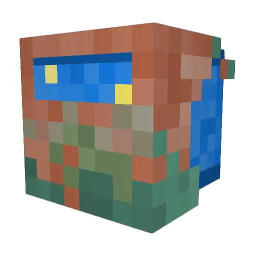 Lantuurn Minecraft avatar head, 3D render