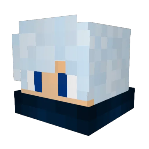 Lanyakato Minecraft avatar head, 3D render