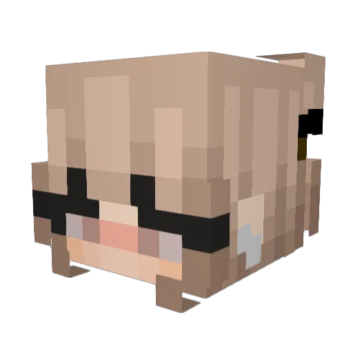 Lanyhu Minecraft avatar head, 3D render