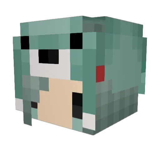 Lanyx3 Minecraft avatar head, 3D render
