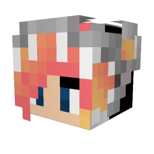 Lanzyyyyyy Minecraft avatar head, 3D render