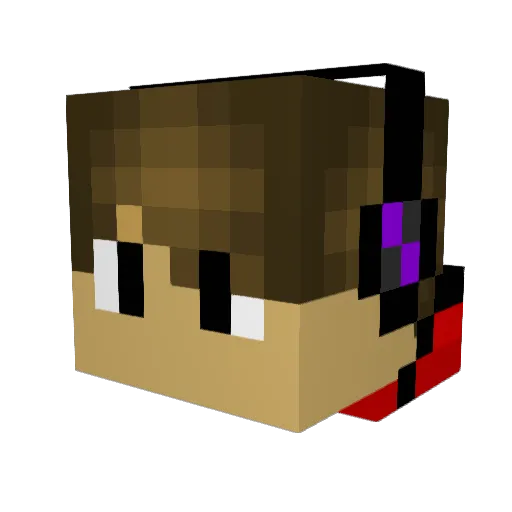 LaoChok Minecraft avatar head, 3D render