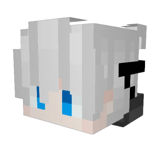 LaoPanda Minecraft avatar head, 3D render