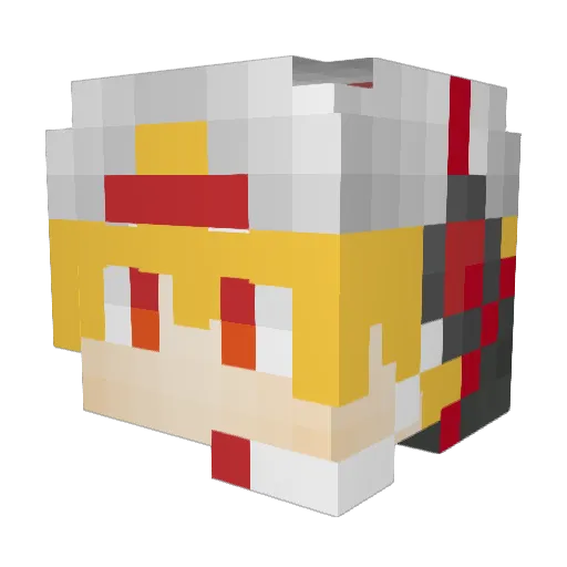 LaoPangYo Minecraft avatar head, 3D render