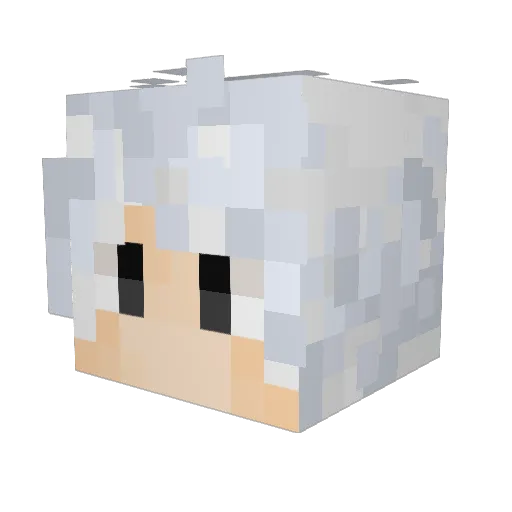 Lao_yu_gu Minecraft avatar head, 3D render