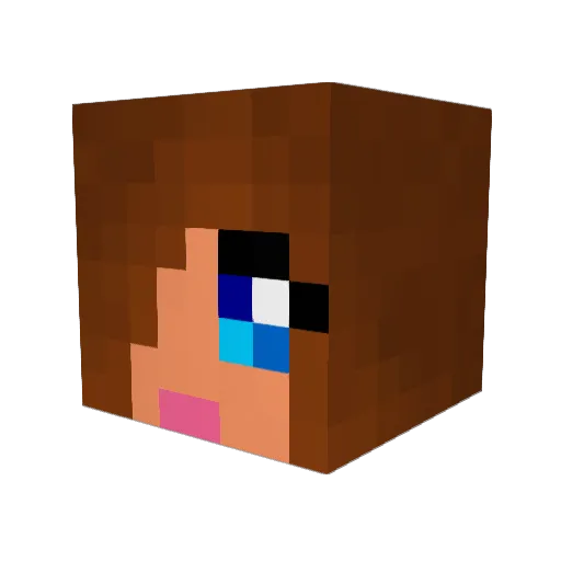 Laocia Minecraft avatar head, 3D render