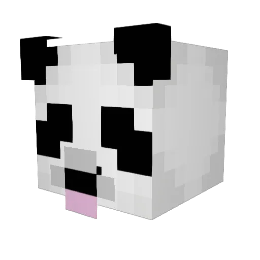 Laogai Minecraft avatar head, 3D render