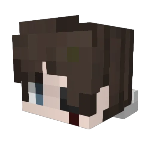Lap7Hell Minecraft avatar head, 3D render