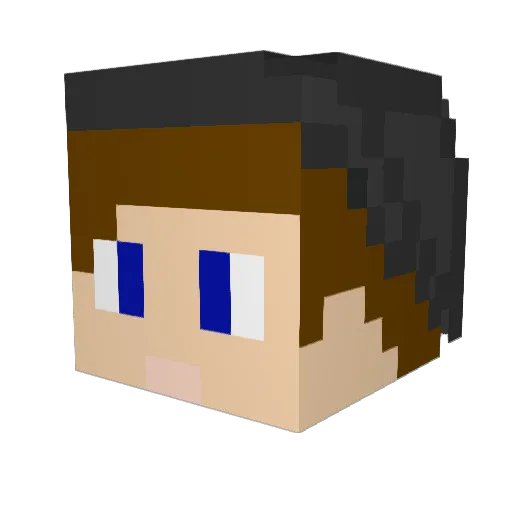 Laparshow Minecraft avatar head, 3D render