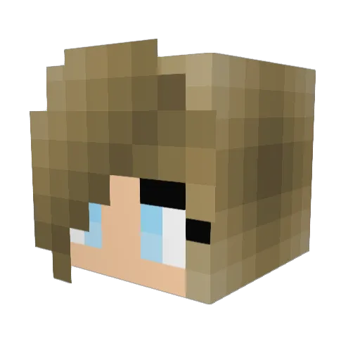 Lapatita22 Minecraft avatar head, 3D render