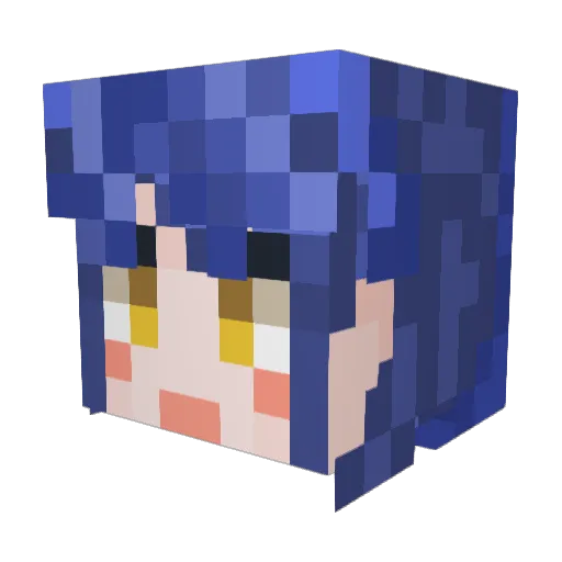Lapea Minecraft avatar head, 3D render