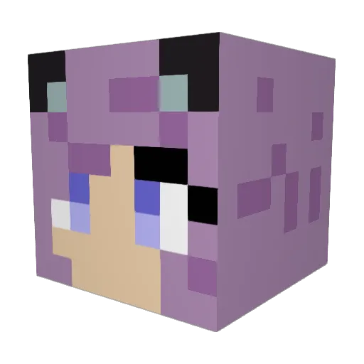 Laph__ Minecraft avatar head, 3D render