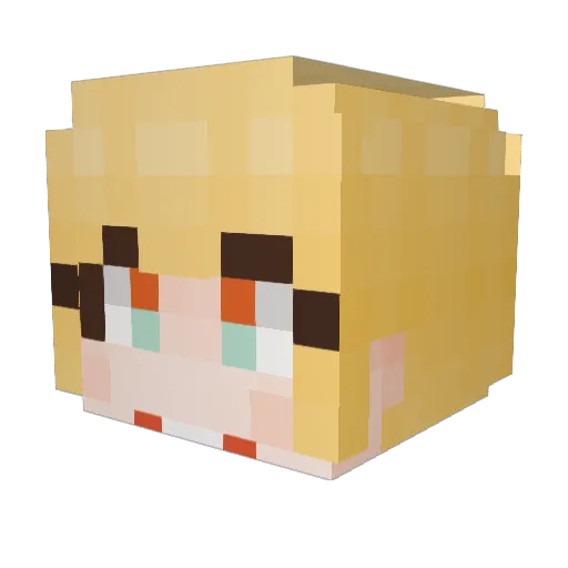 Lapi1209 Minecraft avatar head, 3D render