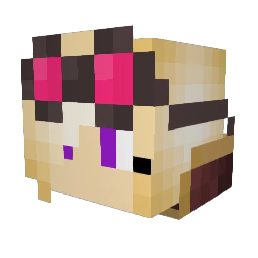 Lapi_Oeuvre Minecraft avatar head, 3D render
