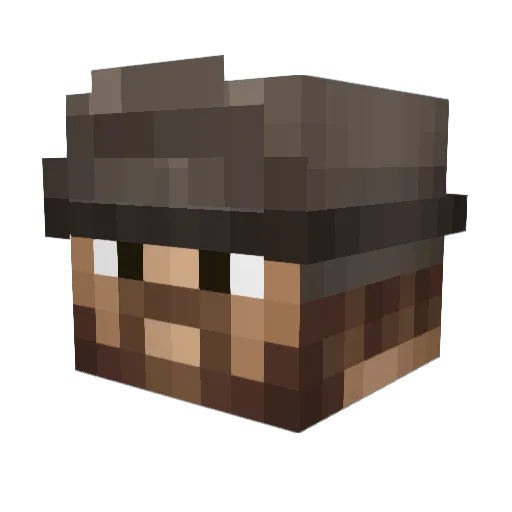 Lapidarian Minecraft avatar head, 3D render
