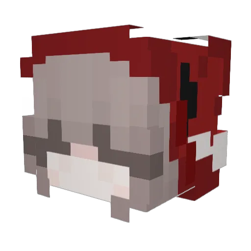 Lapin0104 Minecraft avatar head, 3D render