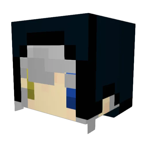 Lapis256 Minecraft avatar head, 3D render