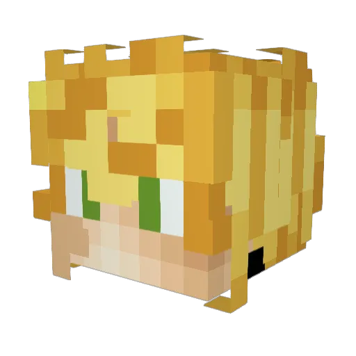 LapisCrow Minecraft avatar head, 3D render