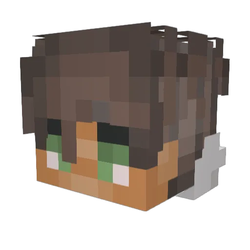 LapisKing7 Minecraft avatar head, 3D render