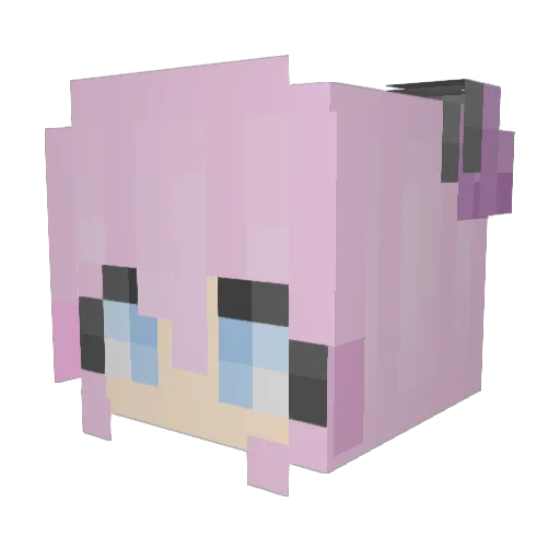 LapisLaLisa Minecraft avatar head, 3D render