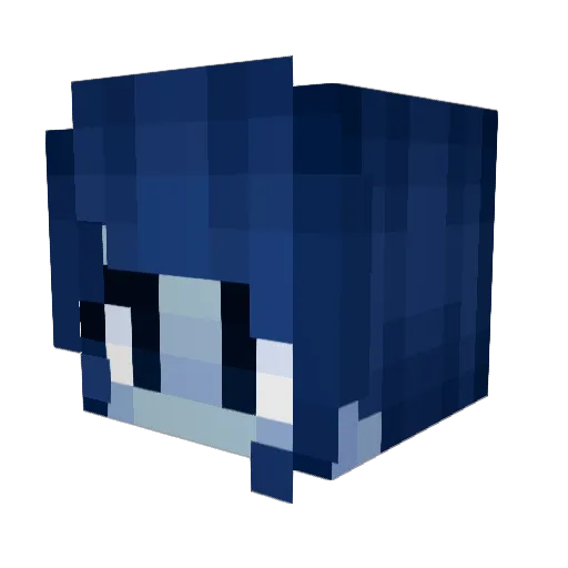 LapisLazuliGem Minecraft avatar head, 3D render