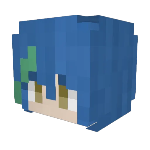 LapisPiviPii Minecraft avatar head, 3D render