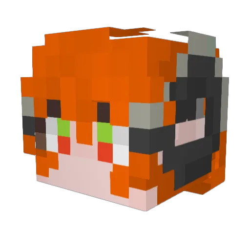 Lapisen Minecraft avatar head, 3D render