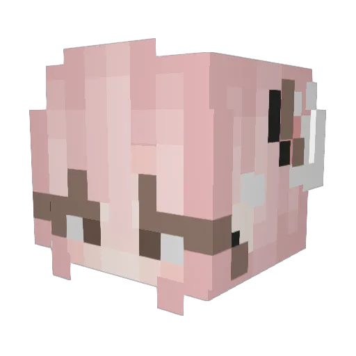 Lapisfoxgaming Minecraft avatar head, 3D render