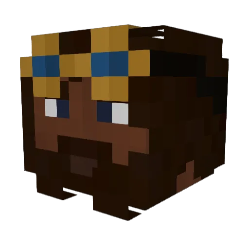 Lapislanre Minecraft avatar head, 3D render