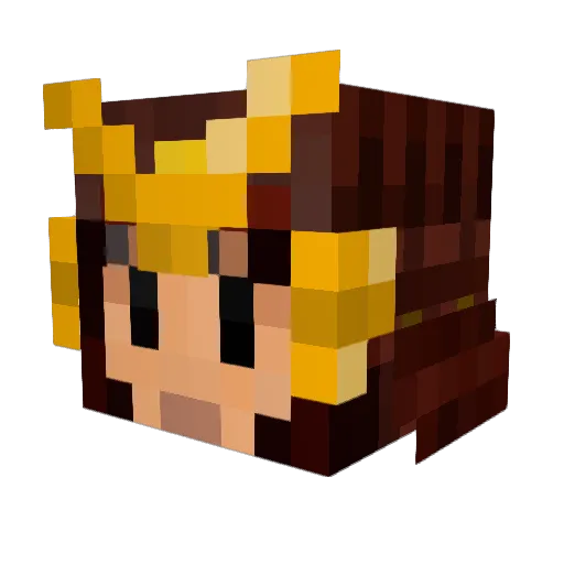 Lapislanzer Minecraft avatar head, 3D render