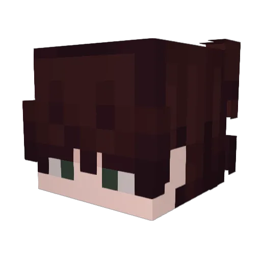 Lapixu Minecraft avatar head, 3D render
