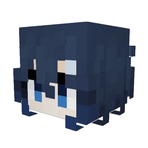 LaplacesYlaevf Minecraft avatar head, 3D render
