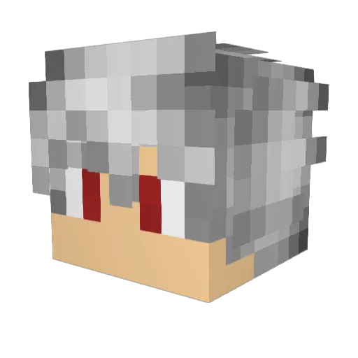Lapliii Minecraft avatar head, 3D render