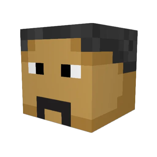 Lapma Minecraft avatar head, 3D render