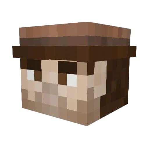 Lapo92 Minecraft avatar head, 3D render