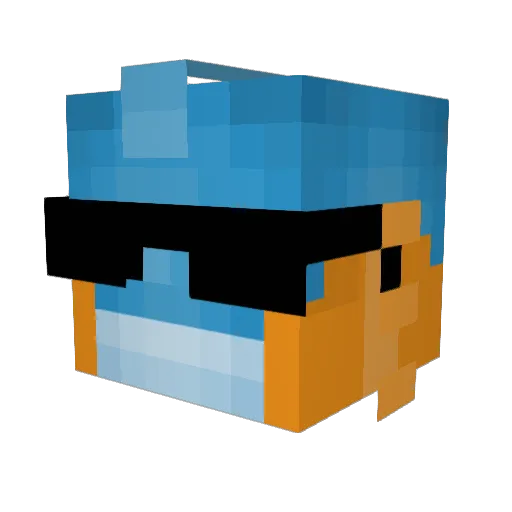 LaportaBC Minecraft avatar head, 3D render