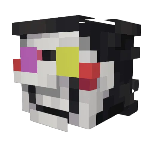 Lappancito Minecraft avatar head, 3D render