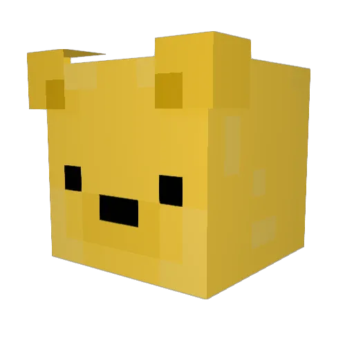 Lappom Minecraft avatar head, 3D render